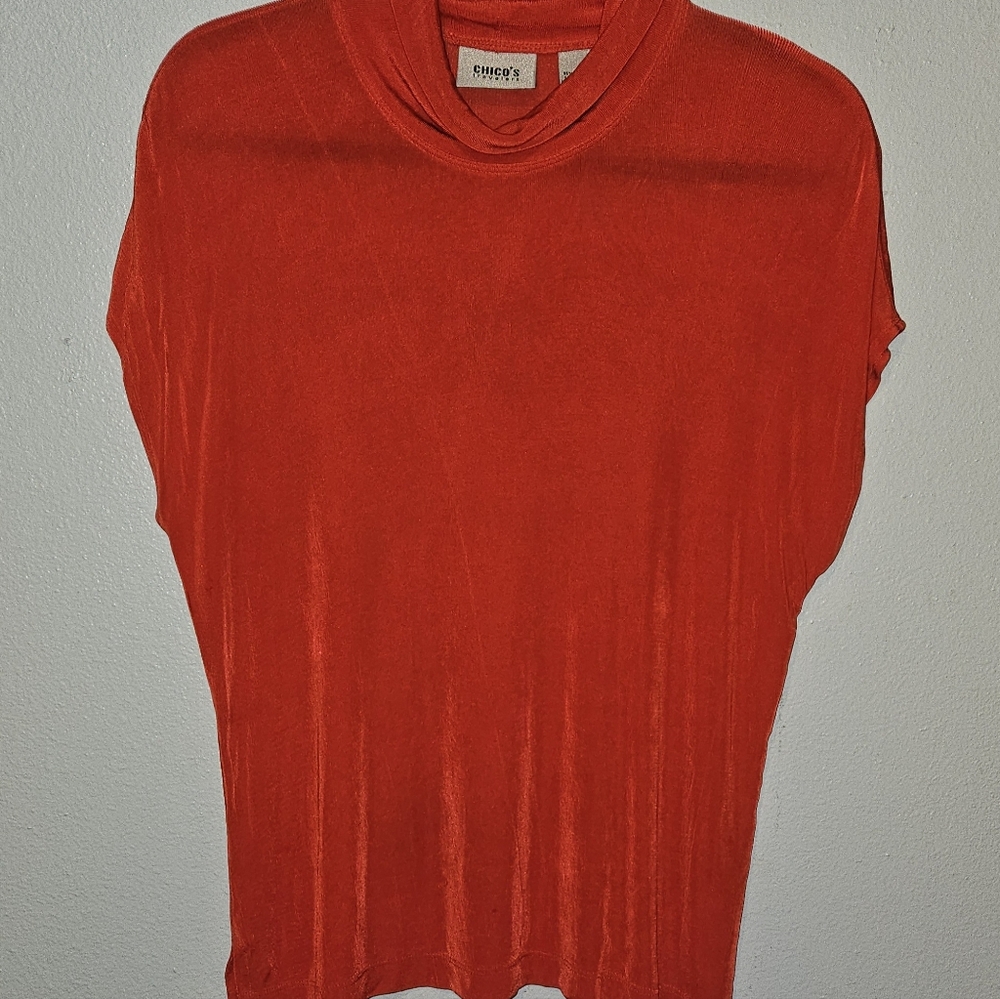 Chico’s Travelers Sleeveless Red Blouse